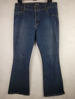 Levis Strauss Stretch Low Rise Flare Button Fly Jeans Juniors Sz 15 Western Y2K